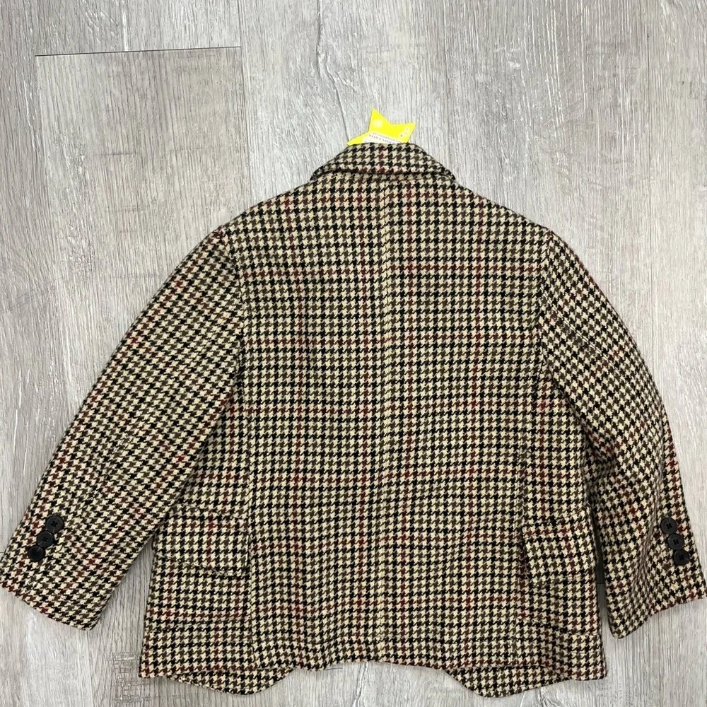 Zara Kids Collection Houndstooth Blazer - Black, Cream & Red Sz 5